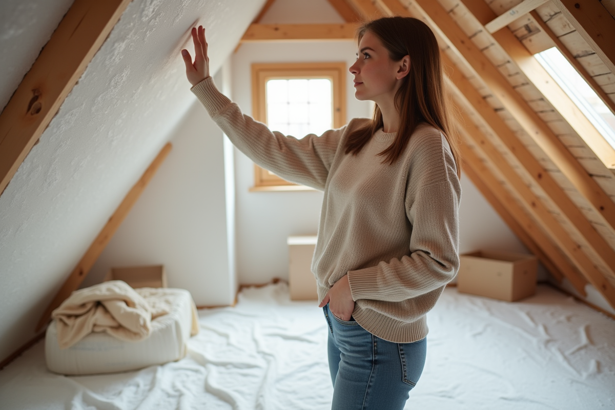 Jeune femme touchant l