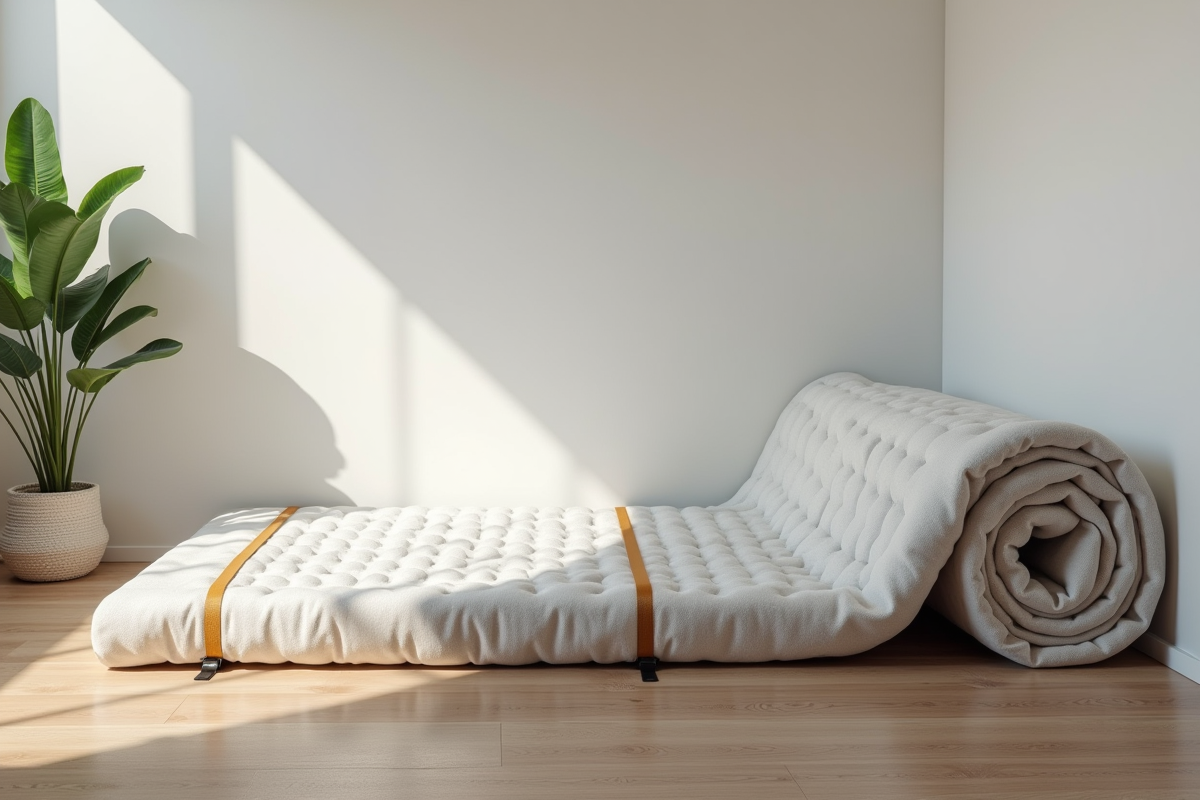 matelas enroulé