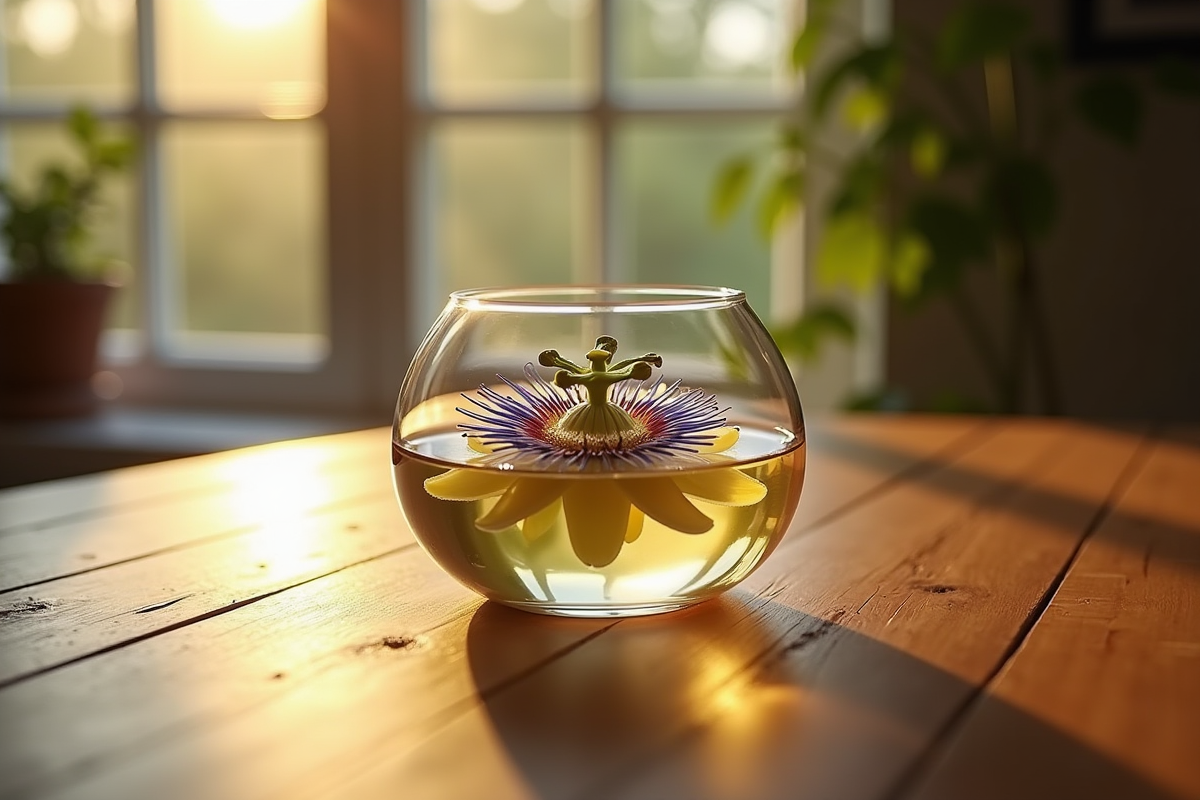 Passiflore dans un verre d